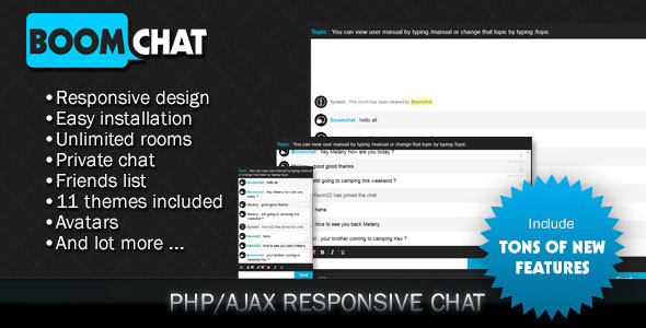 Boomchat - Responsive PHP/AJAX Chat