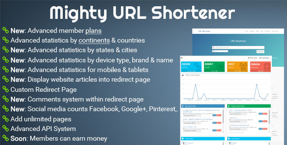 Mighty URL Shortener | Short URL Script