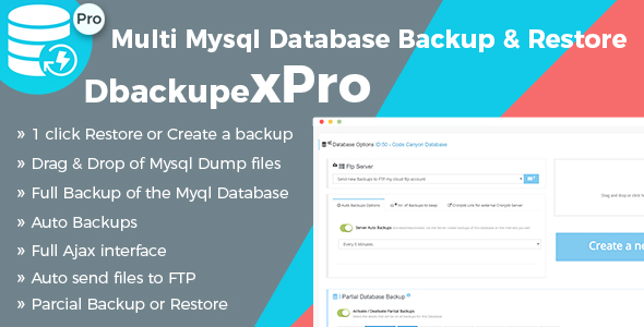 Professional Mysql Database Backup & Restore Script - DbackupeX Pro