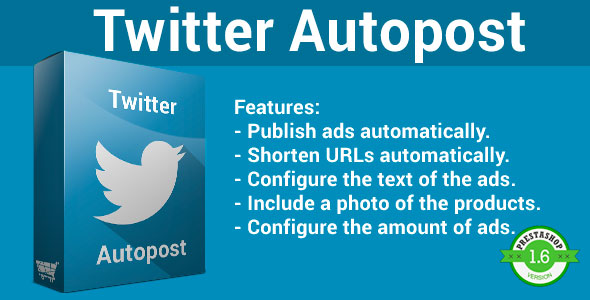 Twitter autopost - Prestashop Plugin