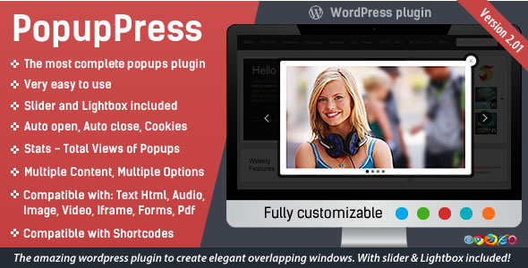 PopupPress v2.1.8 - Popups with Slider & Lightbox for WP