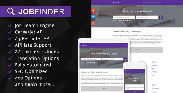 JobFinder v1.2 - Job Search Engine Affiliate Script