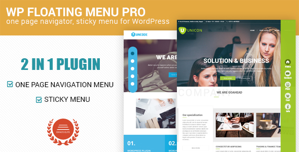 WP Floating Menu Pro - One page navigator, sticky menu for WordPress