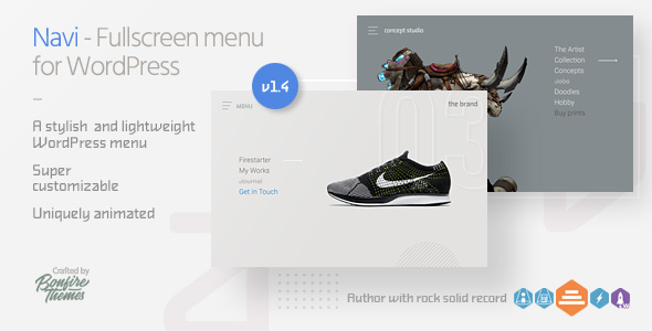 Navi v1.4 - Fullscreen WordPress Menu