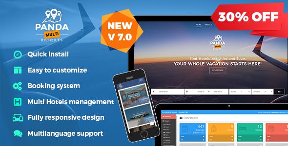 Panda Multi Resorts v7.0.6 - Booking CMS for Multi Hotels