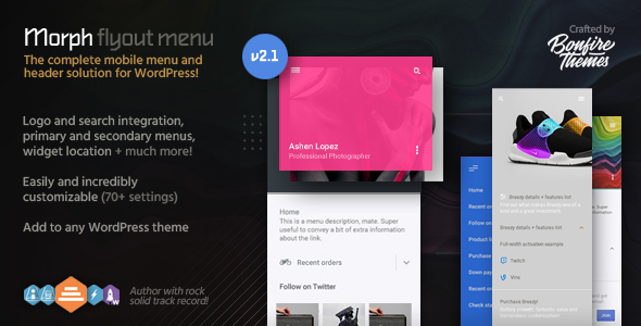 Morph v2.1 - Flyout Mobile Menu for WordPress