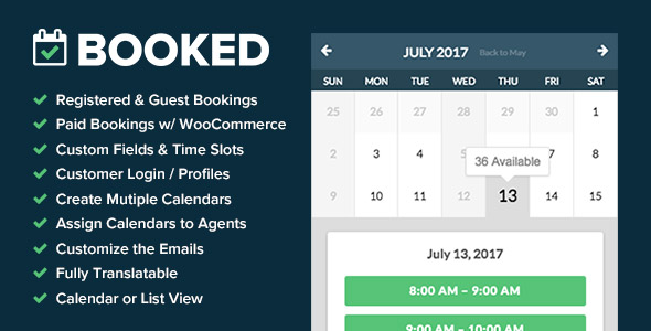 Booked v1.9.12 - Appointment Booking for WordPress