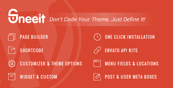 Sneeit v3.1 - WordPress Theme Framework for Developers
