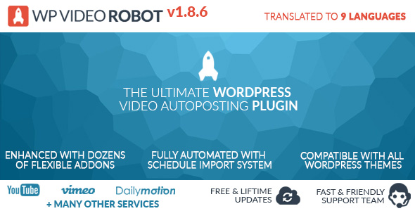 Wordpress Video Robot Plugin v1.8.6