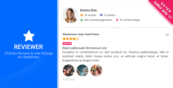Reviewer v3.15.0 - WordPress Plugin