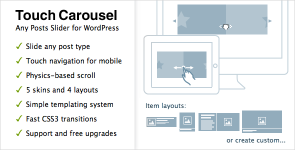 TouchCarousel v1.3 - Posts Content Slider for WordPress