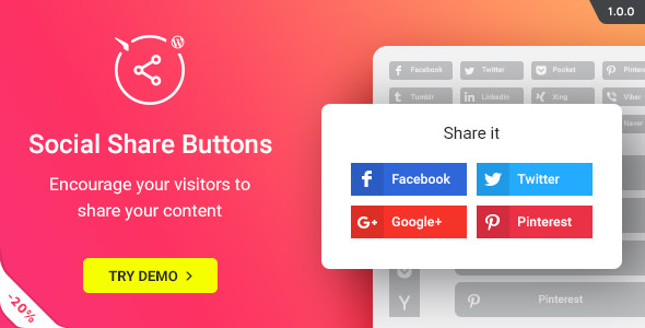 WordPress Social Share Plugin v1.0.1 - Share Buttons