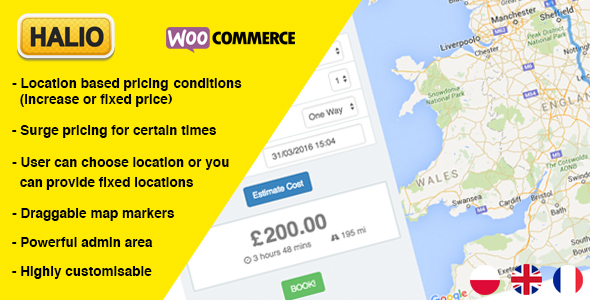 Halio v1.5.1 - WooCommerce Taxi Booking Plugin