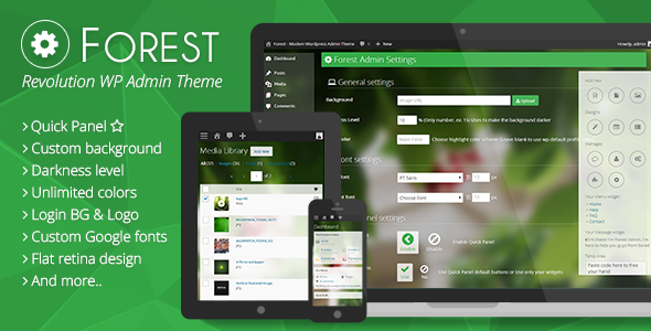 Forest v2.0.1 - Revolution WordPress Admin Theme