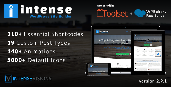 Intense v2.9.2 - Shortcodes and Site Builder for WordPress