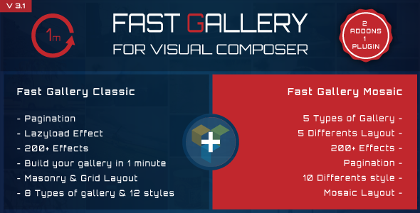 Fast Gallery for Visual Composer v3.1 - WordPress Plugin