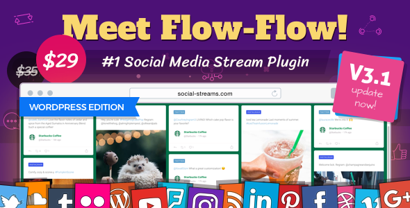 Flow-Flow v3.2.2.4 - WordPress Social Stream Plugin