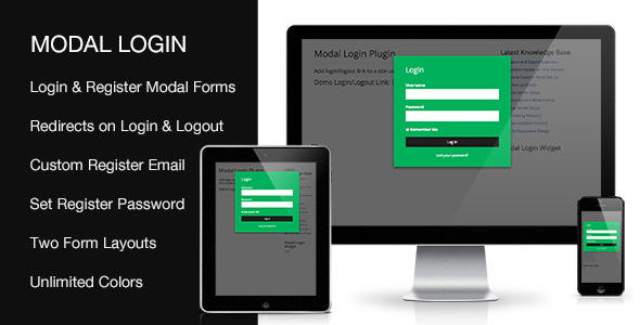 Modal Login v2.0.0 - Register Forgotten WordPress Plugin