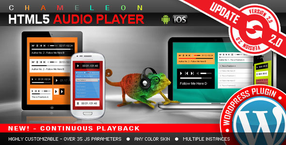 HTML5 Audio Player WordPress Plugin v3.0