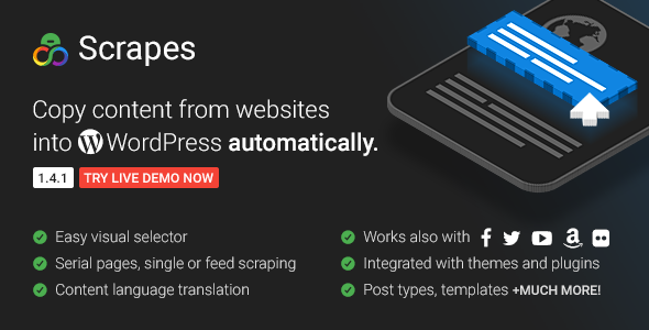 Scrapes v1.4.3 - Web scraper plugin for WordPress