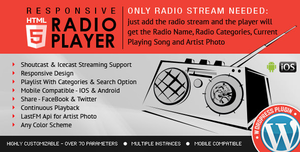 Radio Player Shoutcast & Icecast v2.1.1