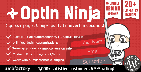 OptIn Ninja v2.30 - Ultimate Squeeze Page Generator