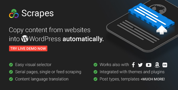 Scrapes v1.4.4 - Web scraper plugin for WordPress