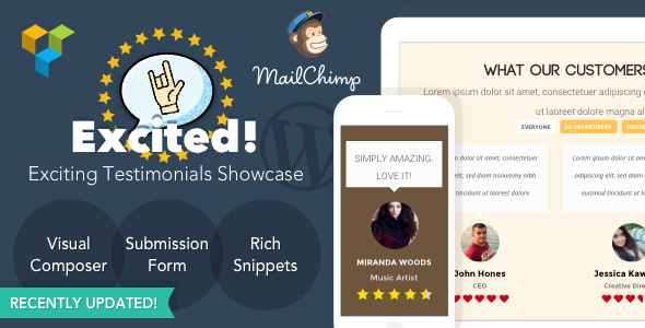 Testimonials Showcase for WordPress v1.3.2 - Excited!