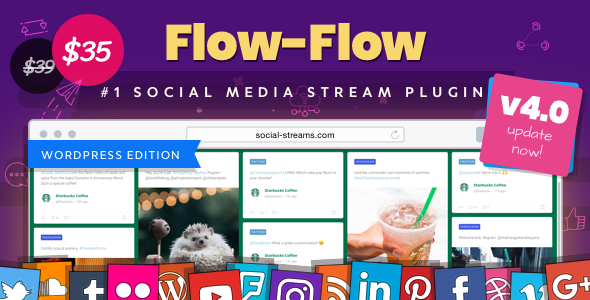 Flow-Flow v4.0.3 - WordPress Social Stream Plugin