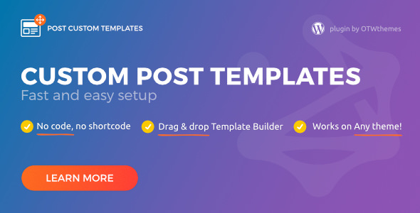 Post Custom Templates Pro v1.9 - WordPress plugin