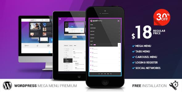 QuadMenu v1.5.2 - Themes Developer Mega Menu