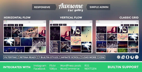 Awesome Gallery v2.2.3 - Instagram, Flickr, Facebook galleries