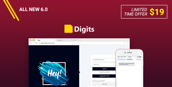 Digits v6.0.4 - WordPress Mobile Number Signup and Login