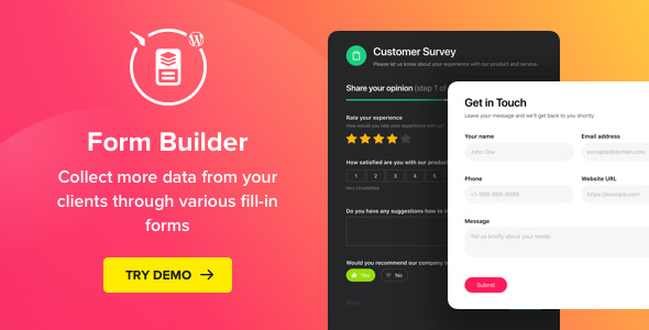 Form Builder v1.1.1 - WordPress Form plugin