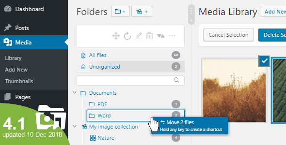 WP Real Media Library v4.1.0 - Media Categories / Folders