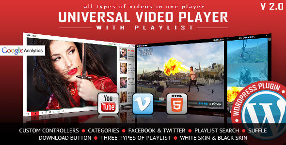 Universal Video Player v3.0 - WordPress Plugin