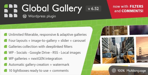 Global Gallery v6.52 - WordPress Responsive Gallery