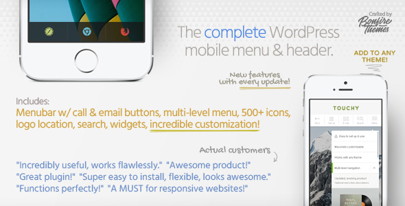 Touchy v3.3 - A WordPress mobile menu plugin