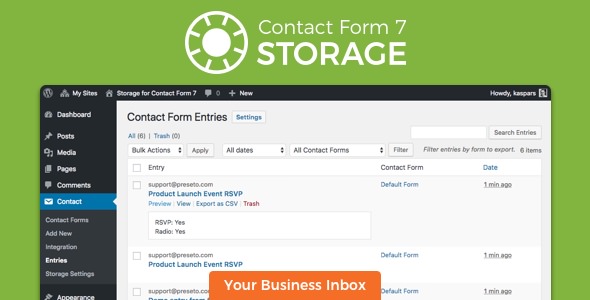 Storage for Contact Form CF7 v2.0.3