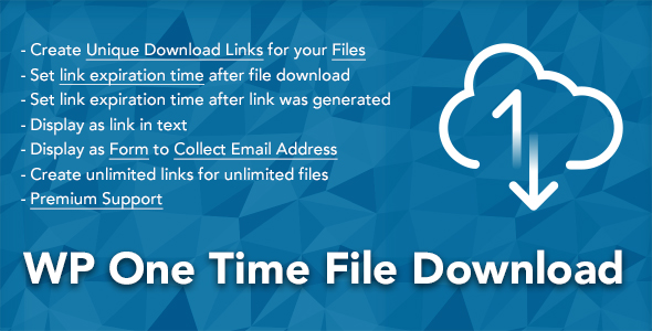 WP One Time File Download v2.3