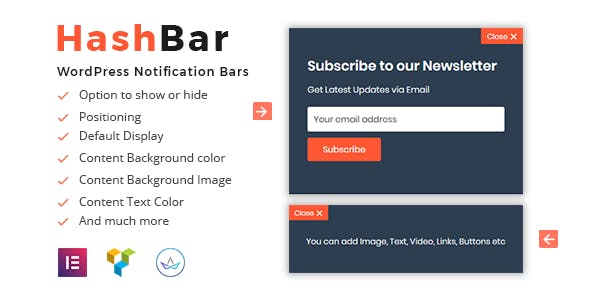 HashBar Pro v1.0.17 - WordPress Notification Bar