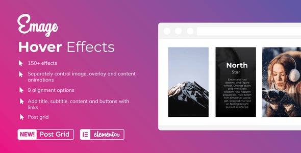 Emage v3.2.4 - Image Hover Effects for Elementor