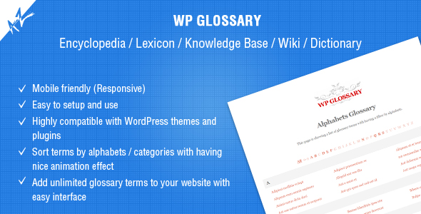 WP Glossary v2.3 - Encyclopedia, Lexicon, Knowledge Base