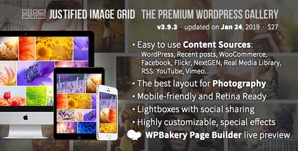 Justified Image Grid v3.9.5 - Premium WordPress Gallery