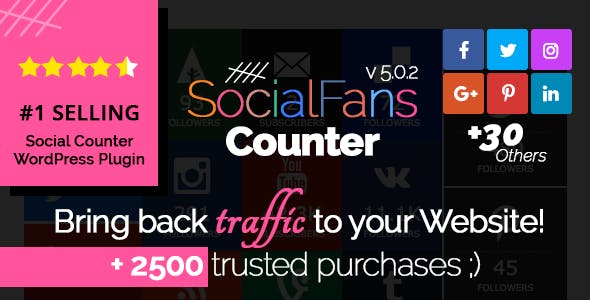 SocialFans v5.0.2 - WP Responsive Social Counter Plugin