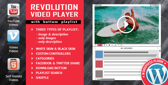 Revolution Video Player With Bottom Playlist v1.7.4