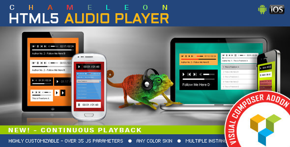 Chameleon Audio Player v1.3.2 - WPBakery Page Builder Addon