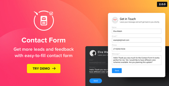 Contact Us Form v2.1.0 - WordPress Contact Form Plugin