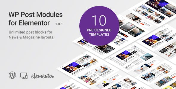 WP Post Modules for NewsPaper and Magazine Layouts (Elementor Addon) v1.2.0