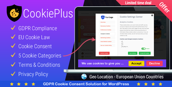 Cookie Plus v1.3.1 - GDPR Cookie Consent Solution